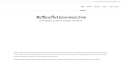 Desktop Screenshot of matthewthecameraman.com